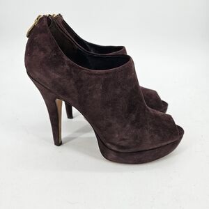 Vince Camuto brown leather Elvin Platform Bootie Ankle Boot women's size 10